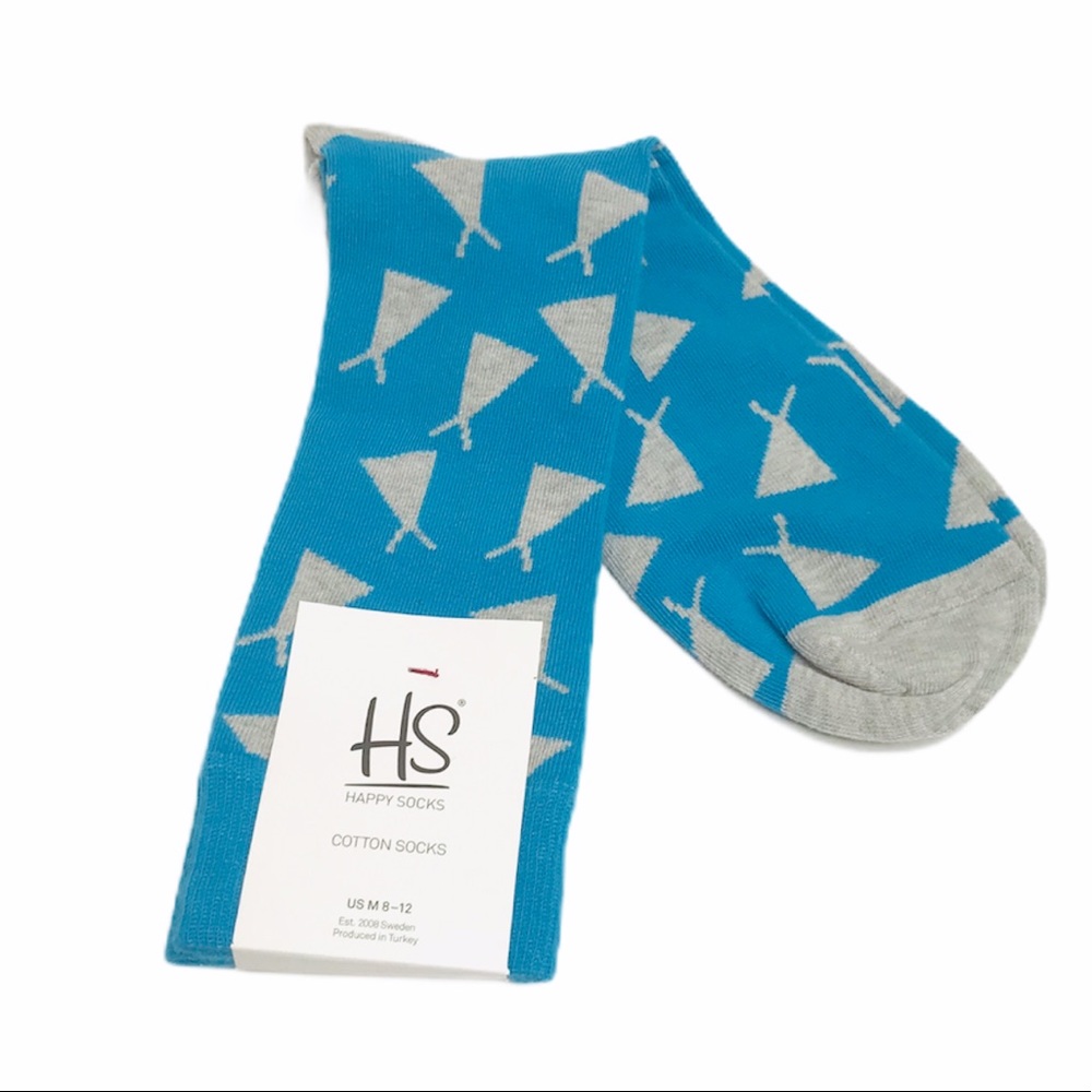 Happy Socks Party Hat Socks Blue, Gray